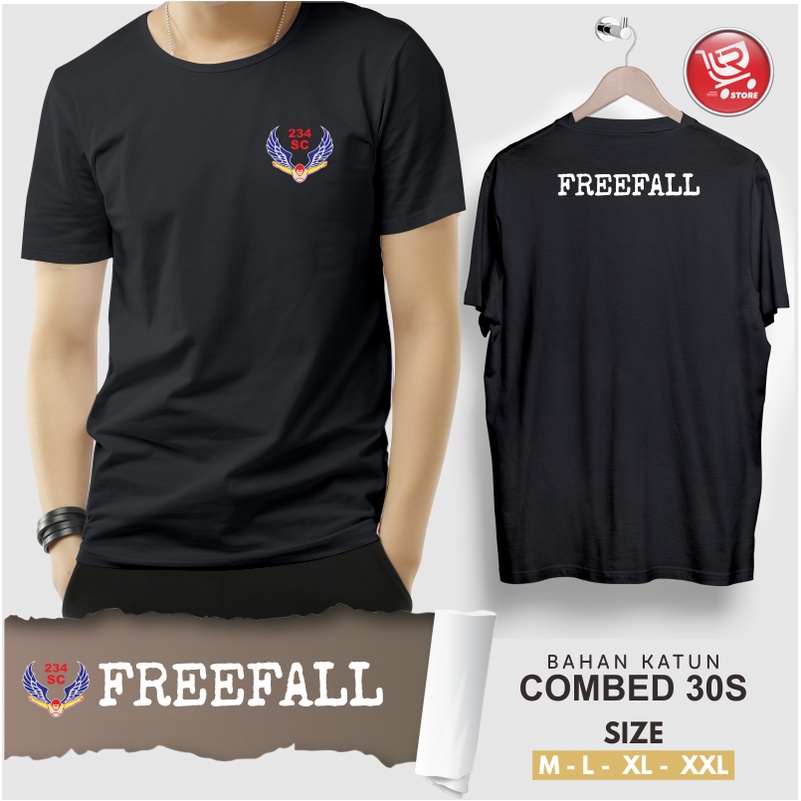 Tshirt kaos  234 sc freefall - Baju DIstro Pria Wanita terlaris
