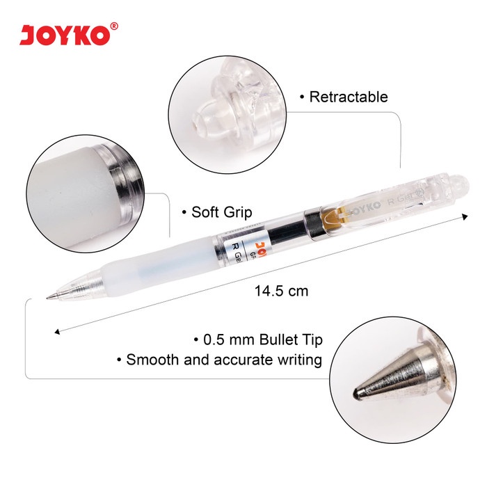 

TULIS-ALAT- GEL PEN PULPEN PENA JOYKO GP-320 R GEL 0.5 MM -ALAT-TULIS.