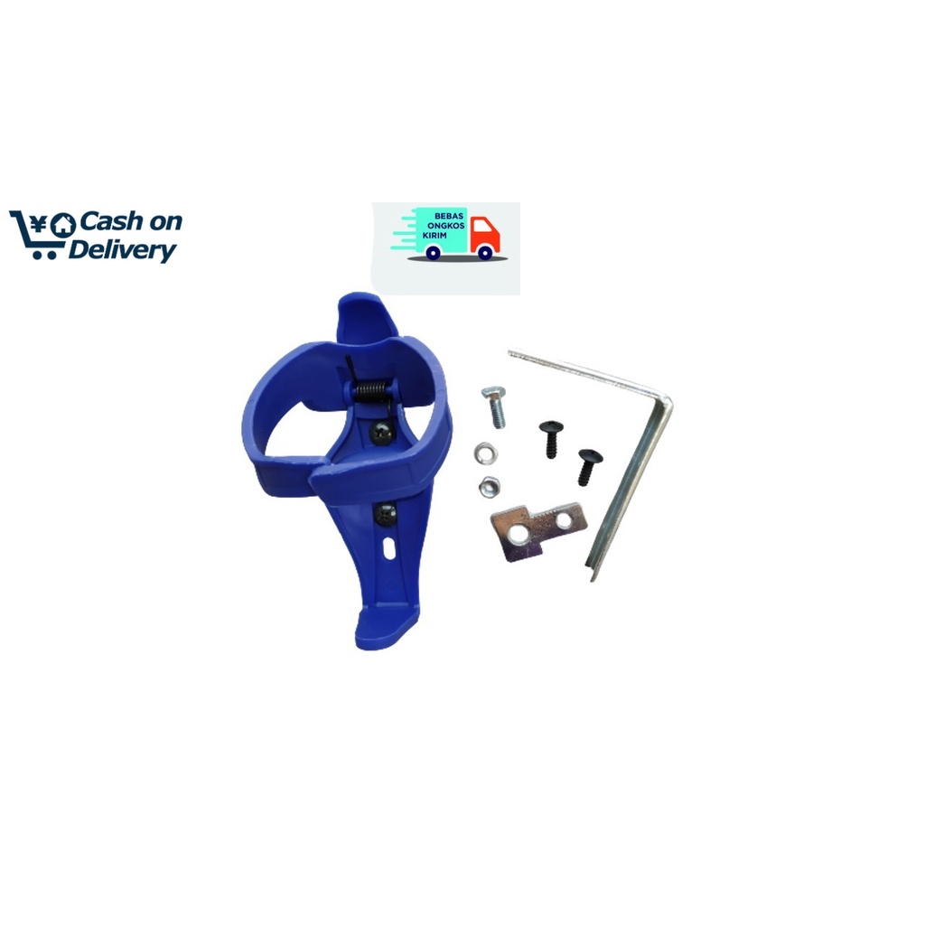 COD Breket Bracket Tempat Botol Air Minum Di Stang Motor - BIRU