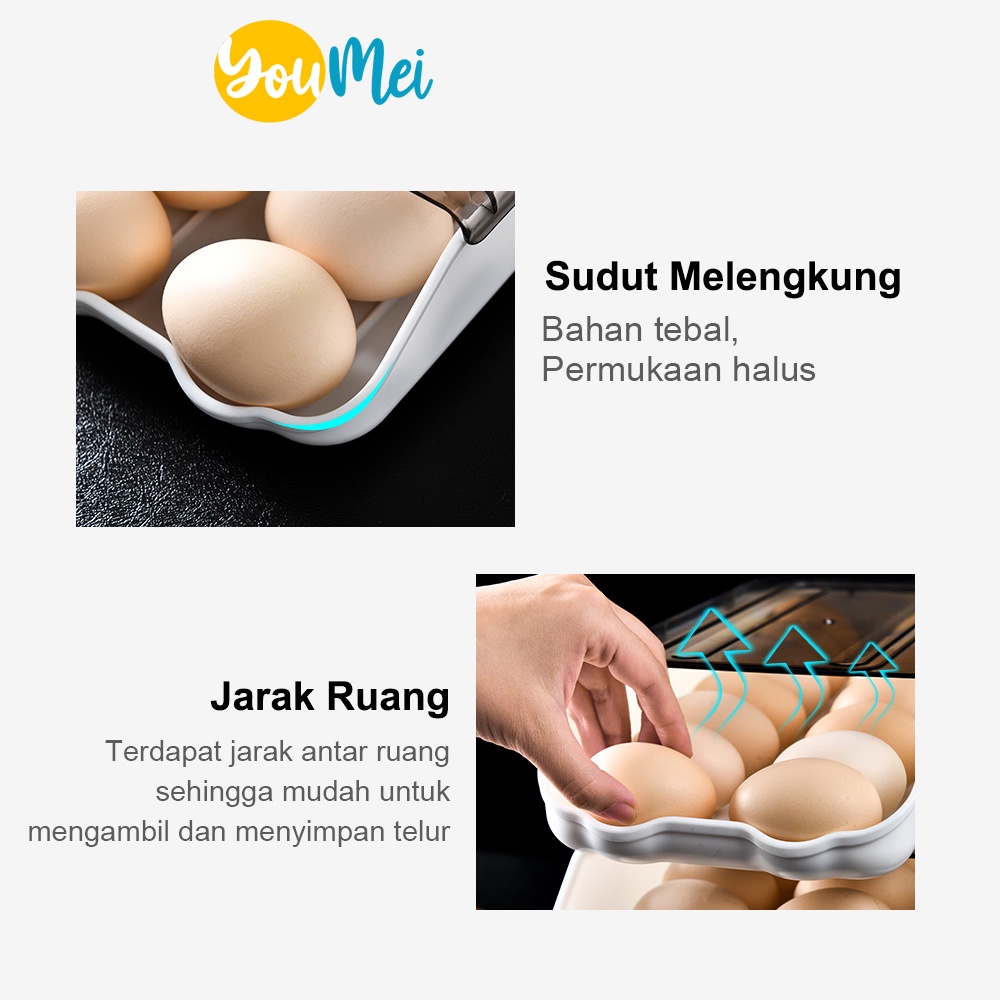 Tempat Telur Susun Kotak Penyimpanan Telur Rak Telur Egg Box 1 Susun - 1062