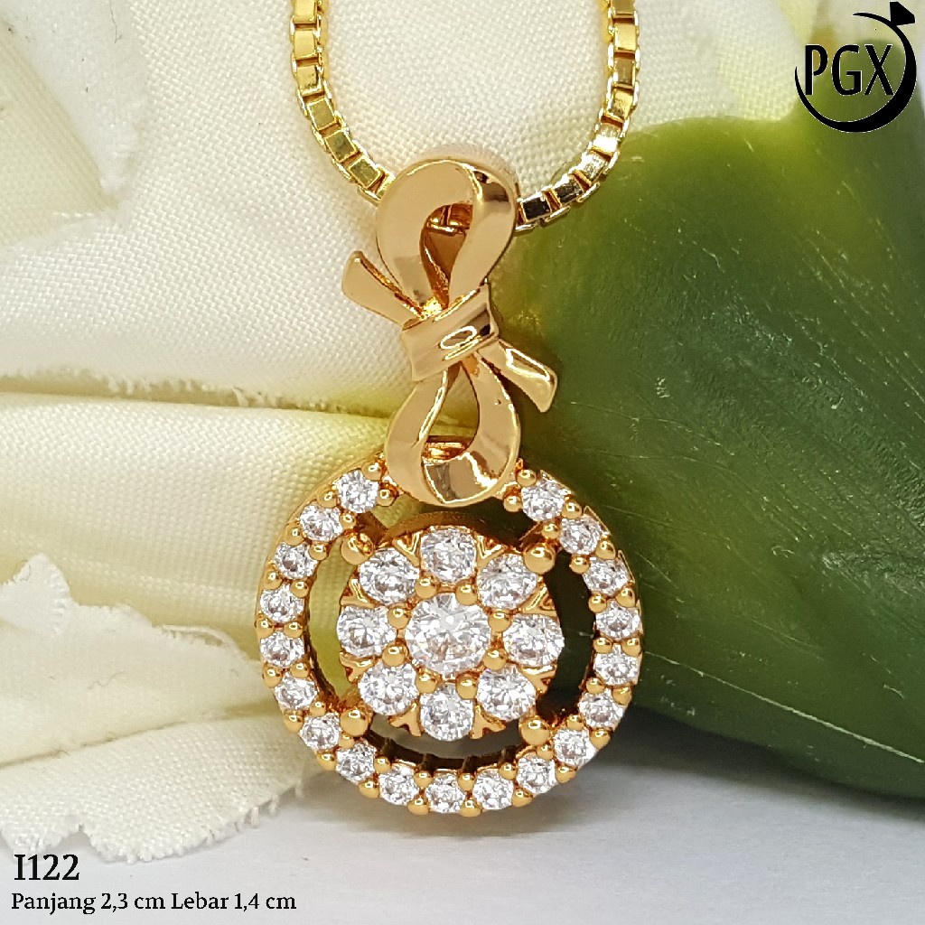 PGX Liontin Kalung Xuping Wanita Perhiasan Lapis Emas Aksesoris Fashion - I122