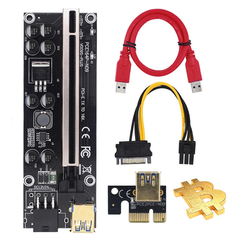 Btsg 009SPlus 1X Ke 16X PCIE Riser PCI-E Riser Extender USB 3.0 Kartu Grafis Didedikasikan Kabel Ekstensi PCIE Untuk Pertambangan