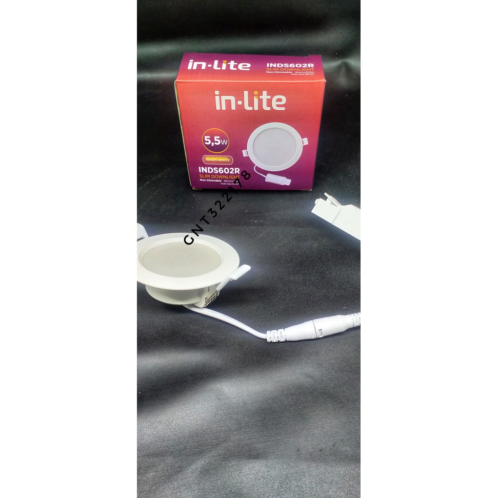 Led PanelInlite / In-lite Downlight COB Slim 5,5 Watt Bulat - Warm White