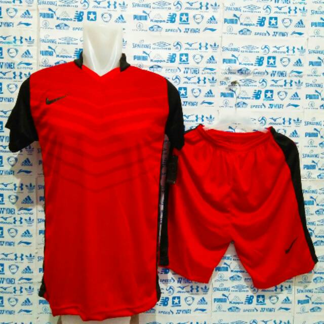 Baju Kaos Futsal Jersey Bola Setelan Futsal Nike FX
Merah Hitam