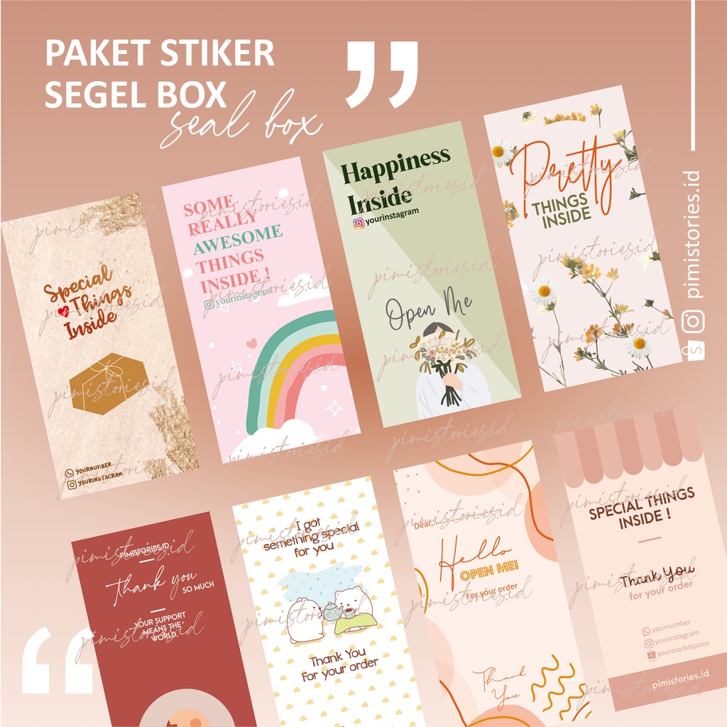 PAKET STIKER SEGEL BOX ⚫ SEAL BOX ⚫ LABEL PACKAGING ⚫ STIKER BOX ⚫ STIKERLABEL