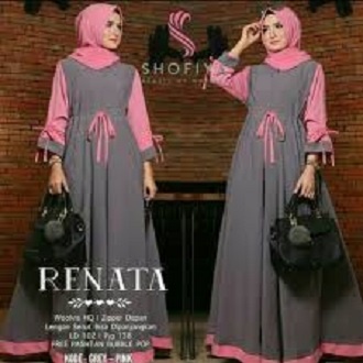 MRA - Baju gamis terbaru kekinian Bertha dress moscrepe