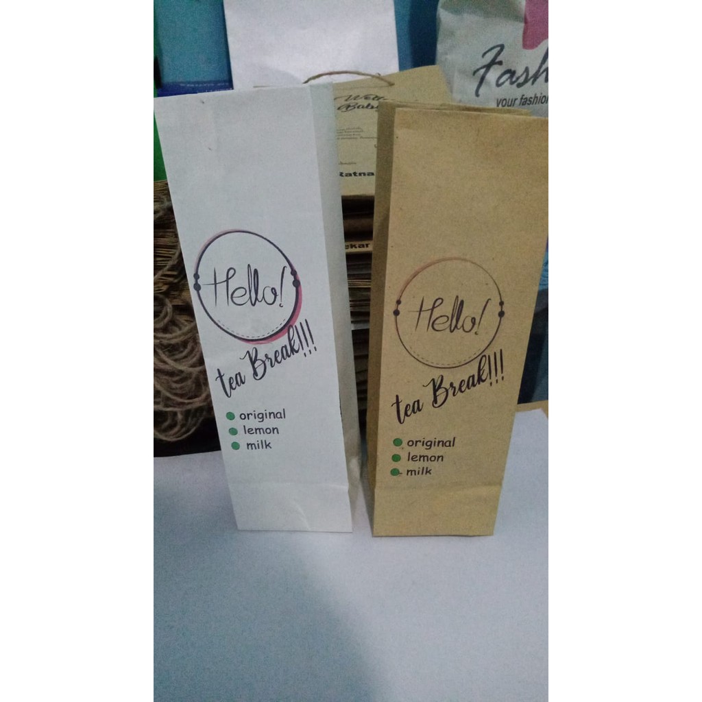 

tas kertas/paperbag 7x7x22 botol tumbler free sablon