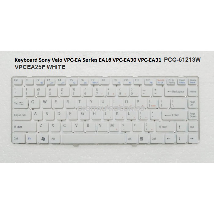 Keyboard Sony Vaio VPC-EA  PCG-61213W White Series