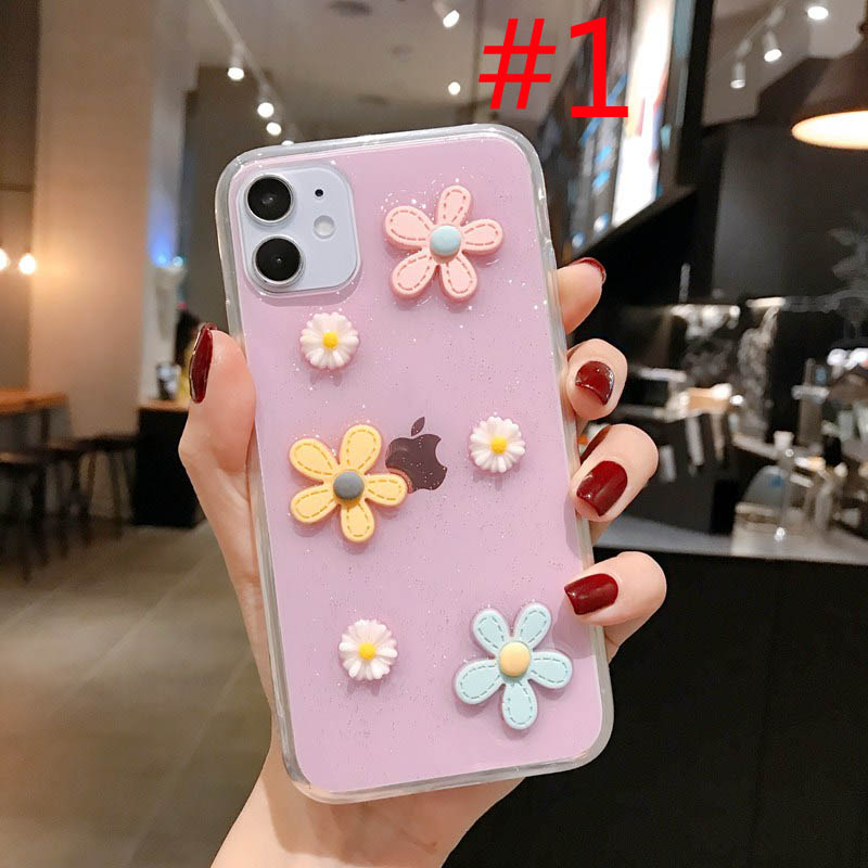 3D Flower Soft Clear Case OPPO A57 A39 A3S Realme C1 X XT F1S F5 Youth K3 K5 A91 Reno 3 A31 A5 A9 2020 F11 F9 Pro Reno 2F A83 A52 A92 Realme 5 6 Pro 5S 5i C3 C11