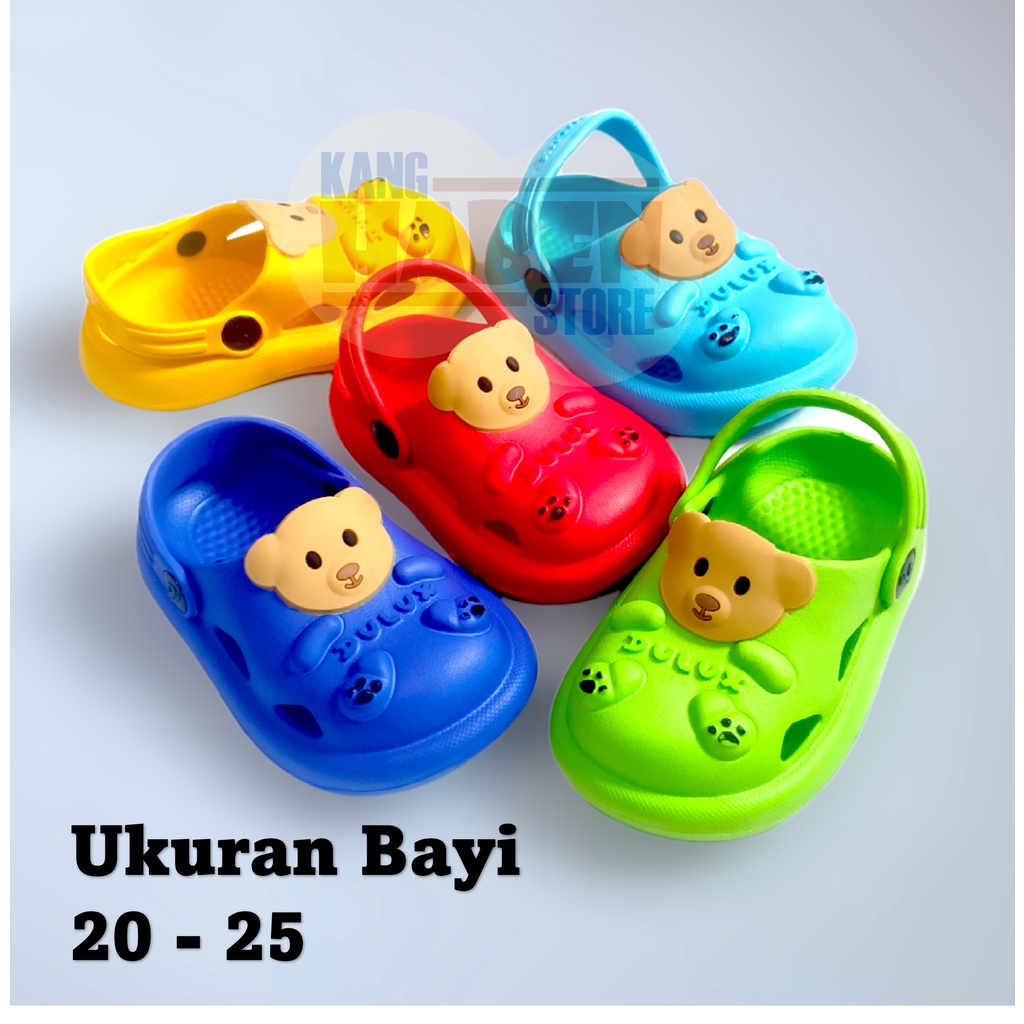 Habenkids Sandal Baim Anak Bayi Karakter Beruang Coklat Lucu Sendal Tali 20-25 378E