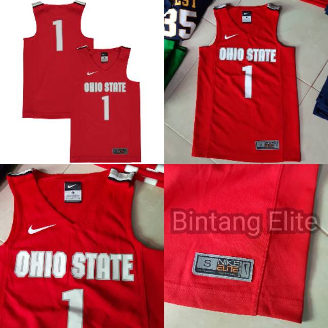 BAJU BASKET ANAK ANAK JUNIOR NIKE OHIO STATE MERAH JERSEY MURAH ORIGINAL