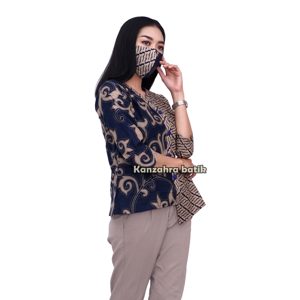  atasan batik wanita blouse modern couple pria size lengkap-3