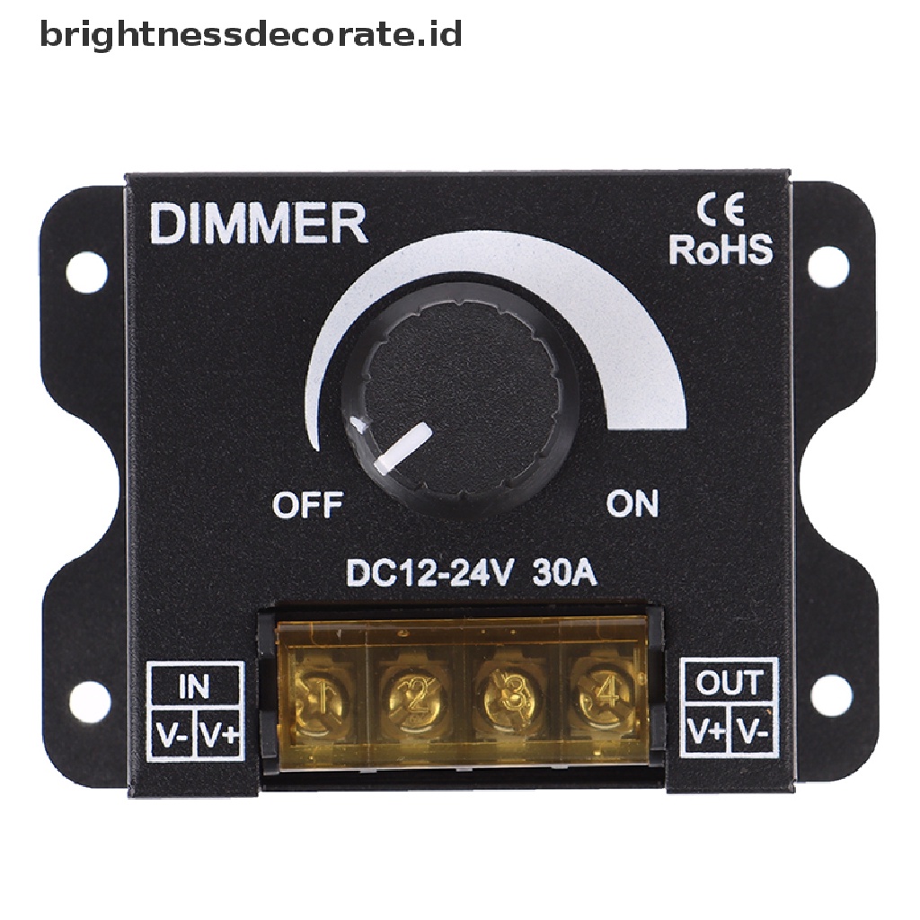 1 Pc Strip Led Dimmer Dc12V-24V 30a 360w Adjustable Untuk Warna Tunggal 5050 / 3528