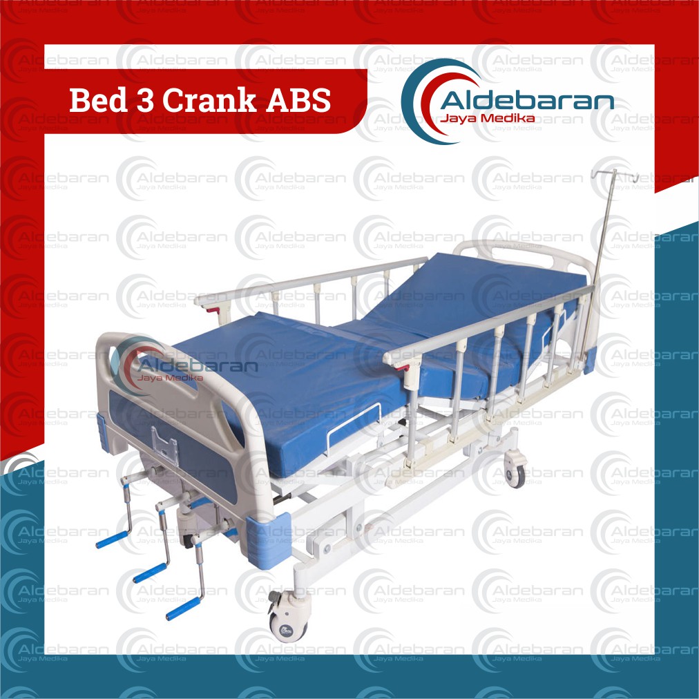 Bed/Ranjang Pasien 3 Engkol/Crank ABS | Bed Pasien 3 Engkol/Crank ABS