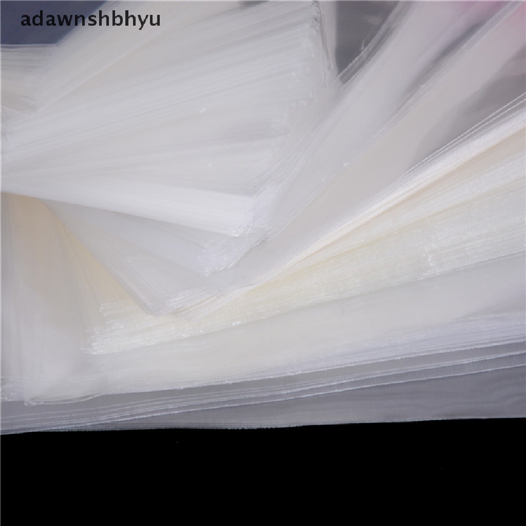 Adawnshbhyu 100Pcs /Bag OPP Seal Bening Perekat Plastik Perhiasan Rumah Packing Bags