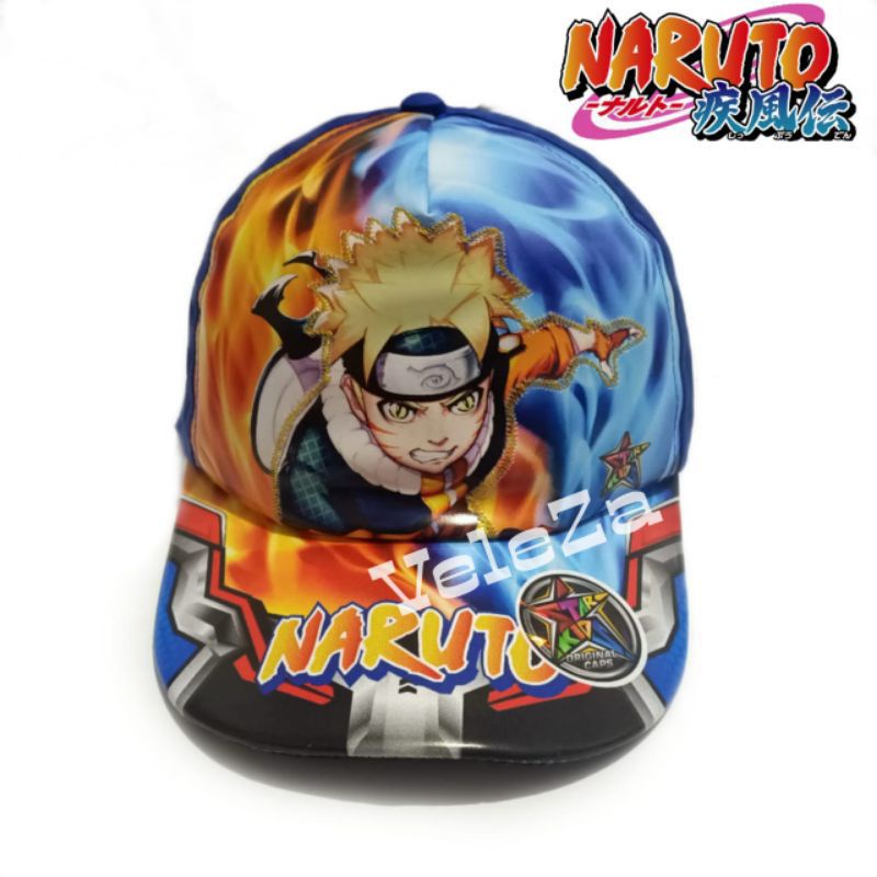 Tas selempang anak laki-laki karakter Naruto 2in1 - tas + topi