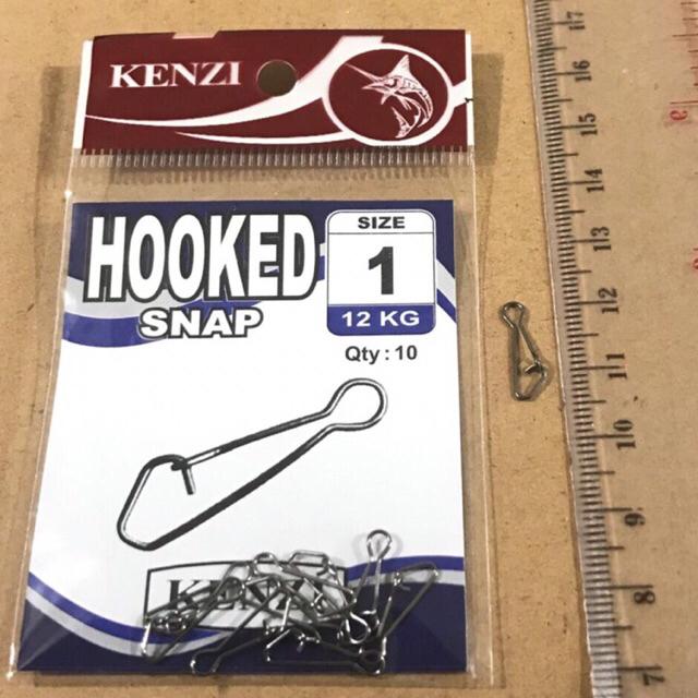 Peniti Pancing Kenzi Hooked Snap Size 0 ; Size 1 ; Size 2 ; size 3 ; size 4-Hooked Snap Size 1