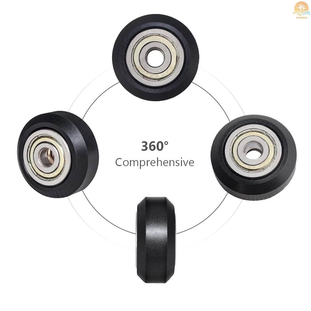 6pcs 3D Printer Parts POM Pulley Wheel 625zz Idler Pulley Gear Passive Round Wheel Compatible with Creality Ender 3 CR-10 CR-10S