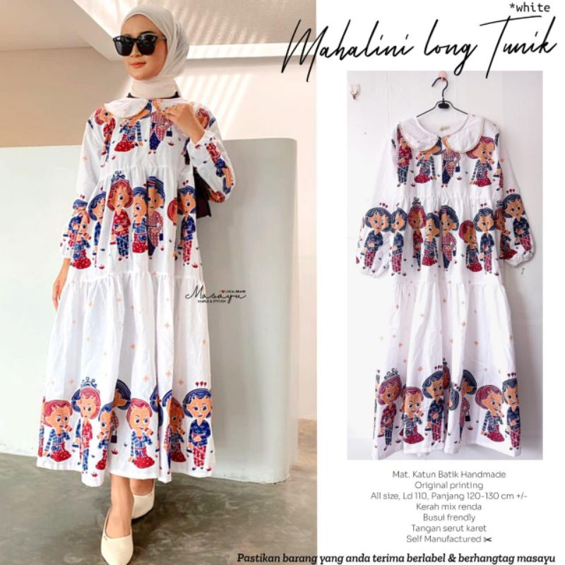 long tunik mahalini/tunik kekinian/tunik viral