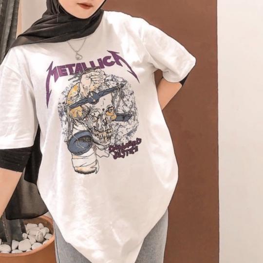 ✼ KAOS BAND METALLICA / KAOS MUSIK / H&M / UNIQLO / KAOS PRIA / KAOS DITRO / KAOS OVERSIZE / KAOS BA