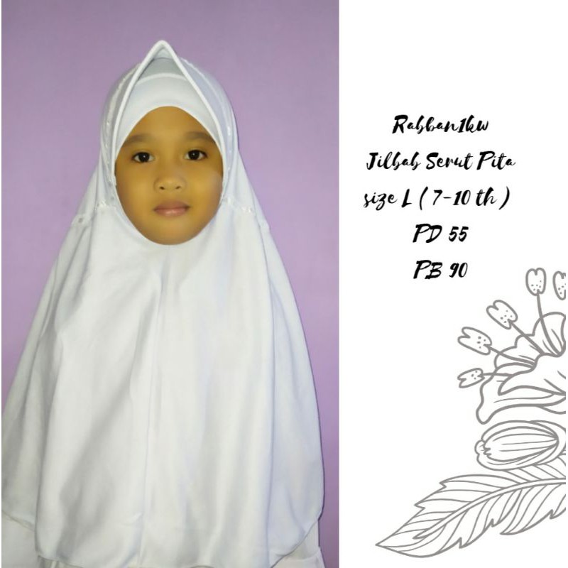 jilbab serut pita uk. L [Rabban1kw]
