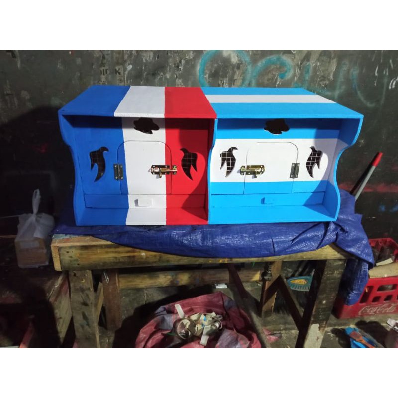 KANDANG BURUNG DARA REQUEST WARNA NEGARA SATU PINTU @RUMAH UDARA