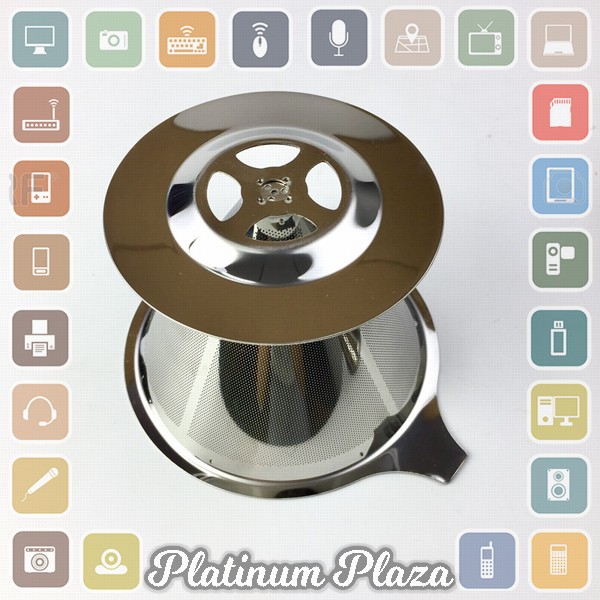 Ueinsang Filter Penyaring Kopi V60 Cone Coffee Dripper Filter Double Layer Small - F`2MEM9J-- Silver
