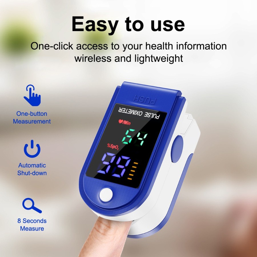 Fingertip Pulse Alat Ukur Kadar Oksigen Oxymeter Oksimeter LK87