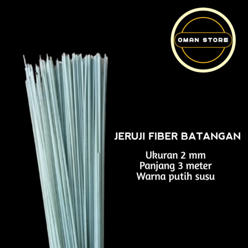 Jeruji Fiber batangan 2 mm panjang 3 meter/cocok untuk layangan naga