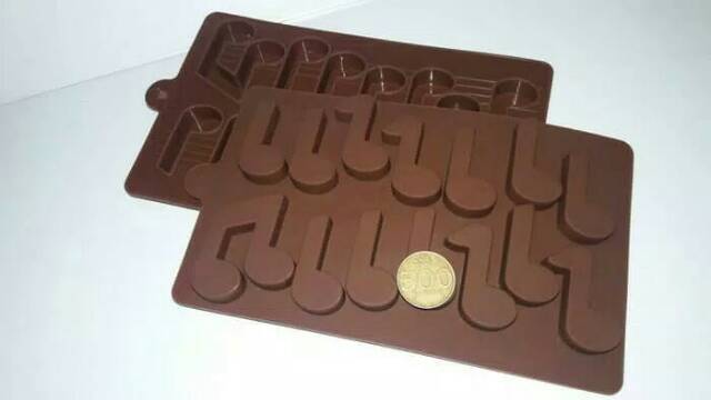 Cetakan coklat tangga nada musik silicone mold