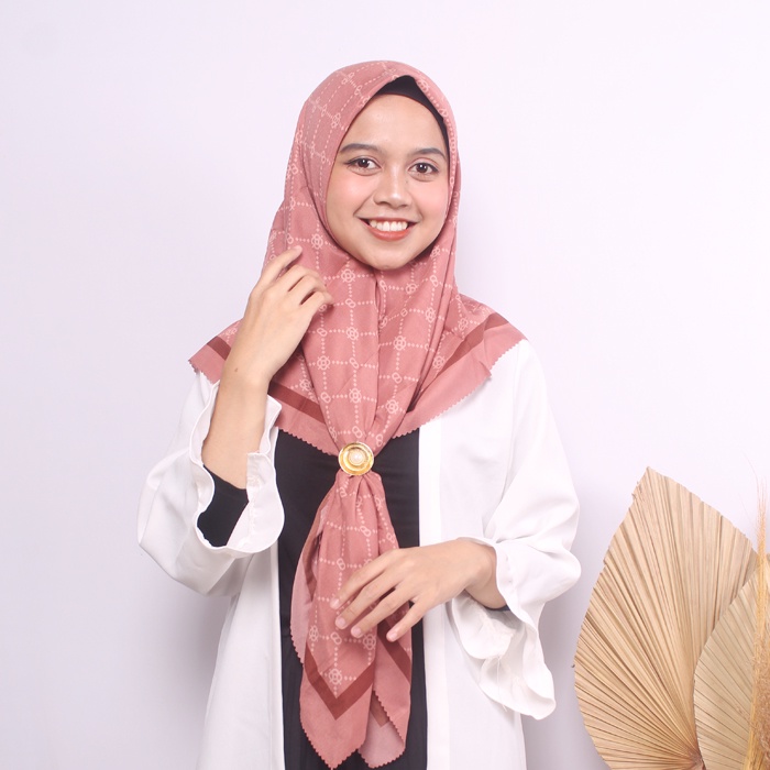 Jilbab Segiempat - Kerudung Segi Empat - Hijab Segi Empat Motif Voal Square BONITA