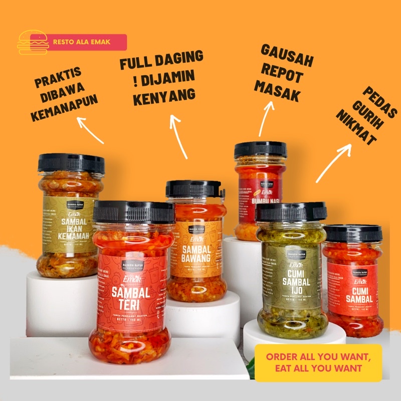 

Sambal Baby cumi asin & Rendang FULL DAGING