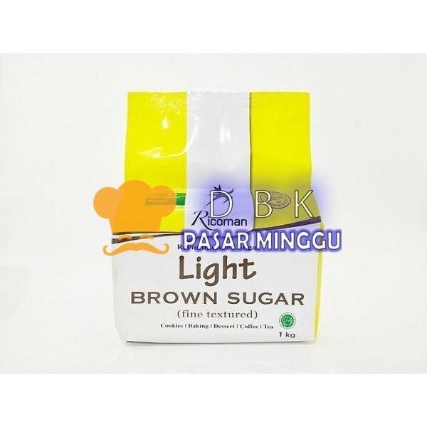 

Gula Ricoman Light Brown Sugar 1Kg Soft Utk Baking Dan Minuman 050
