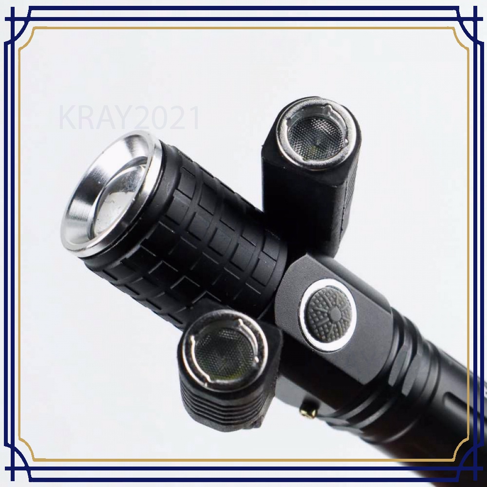 TaffLED Senter LED Rotating Zoom Cree T6 + 2 x XPE 1500 Lm - KS-738