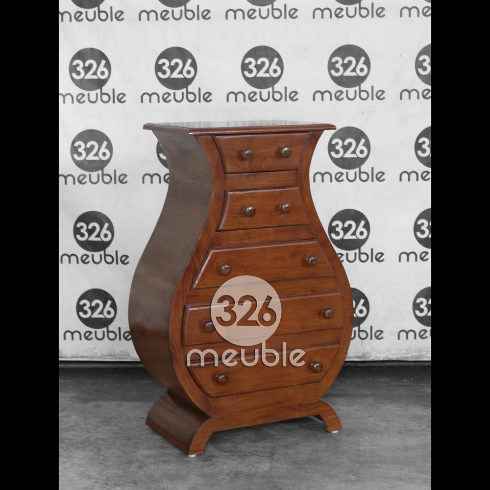 Nakas 5 Laci Jati, Nakas Jati, Meja Laci, Nakas Minimalis