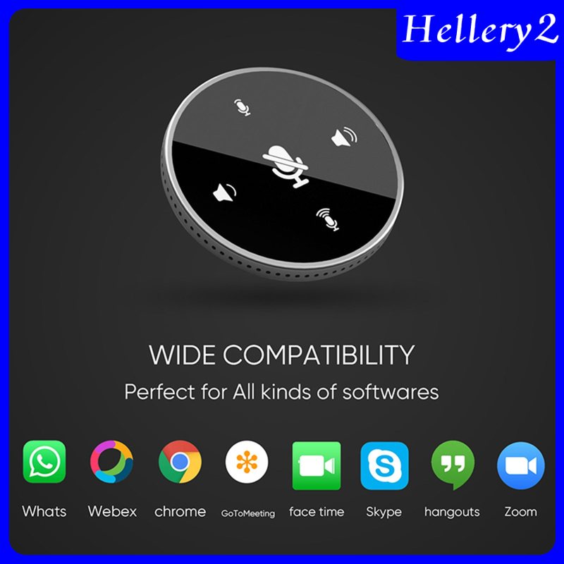 [HELLERY2] USB Conference Microphone w/Speaker Mic w/ Mute for Desktop Computer