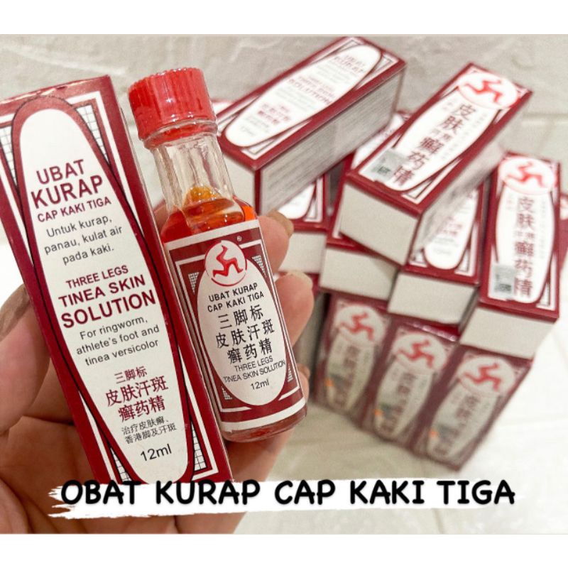 Jual Obat Kurap Cap Kaki Tiga Cair Merah 12 Ml Import Original 100 Malaysia Indonesia Shopee Indonesia