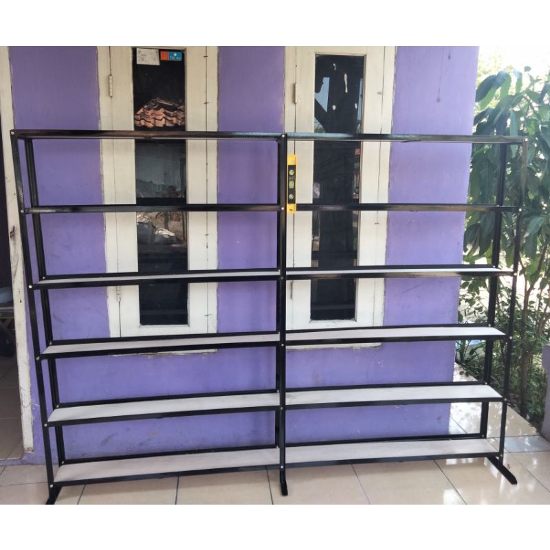 Rak besi Ikan cupang display bongkar pasang 6susun. ukuran P200xL16xT150