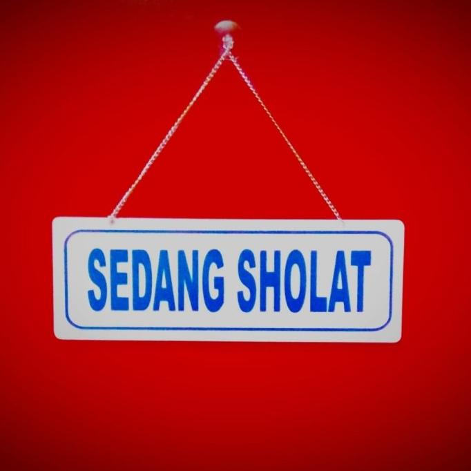 

[BISA COD] Akrilik plat nama sedang sholat/buka (29 x10 cm)