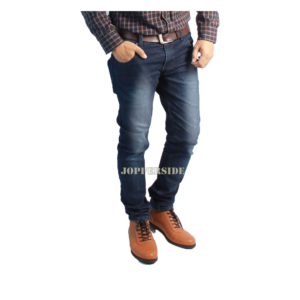 JOPPERSIDE NEVAS CELANA PANJANG JEANS DENIM PRIA PREMIUM NAVY DONGKER GELAP