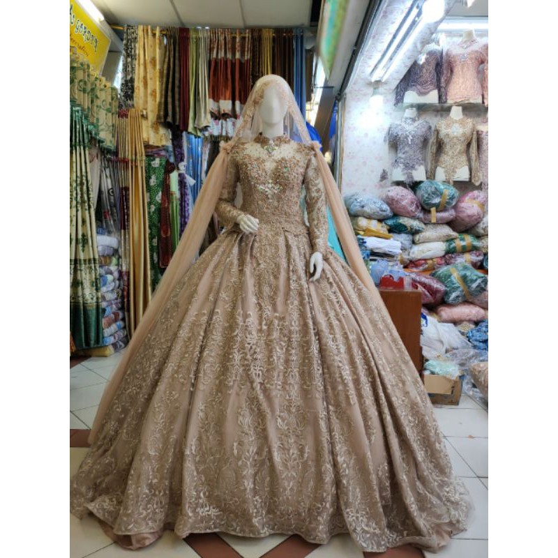 GAUN PENGANTIN MEWAH //GAUN BARBIE FULL PAYET MODERN//GAUN //KEBAYA