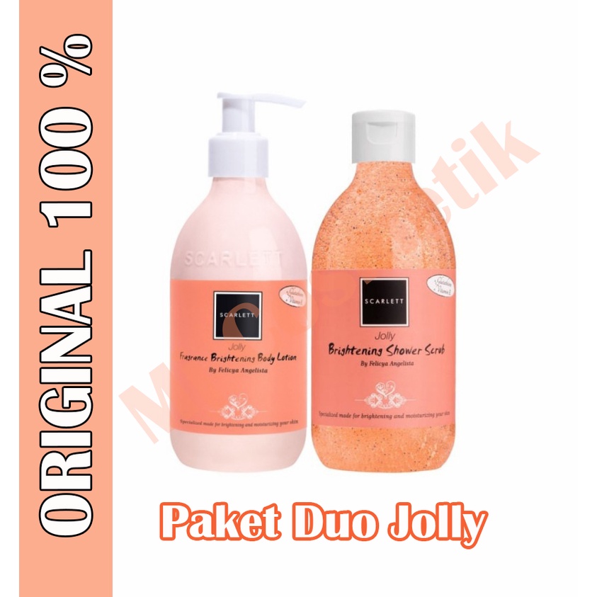 Paket Scarlett Whitening Body Wash & Body Lotion Original Bpom (Jolly)-Scarlett Whitening Body Wash 