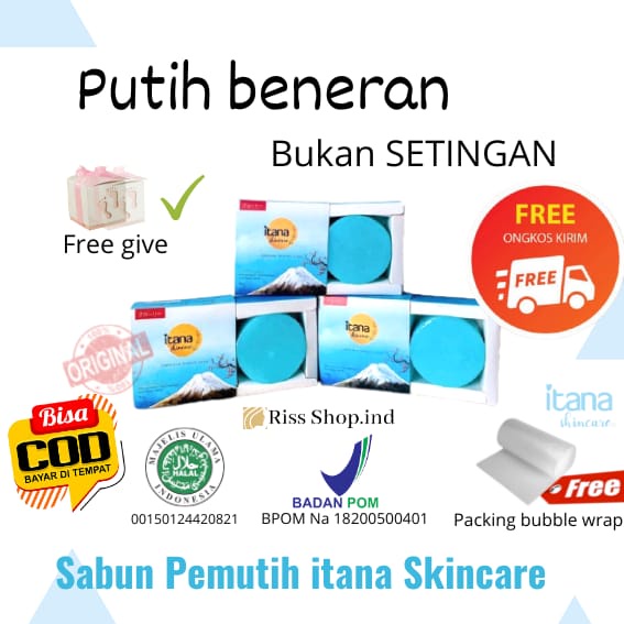 [ 2 Minggu Putih ] SABUN PEMUTIH BADAN PERMANEN ITANASKINCARE BPOM                     Kecantikan Ku