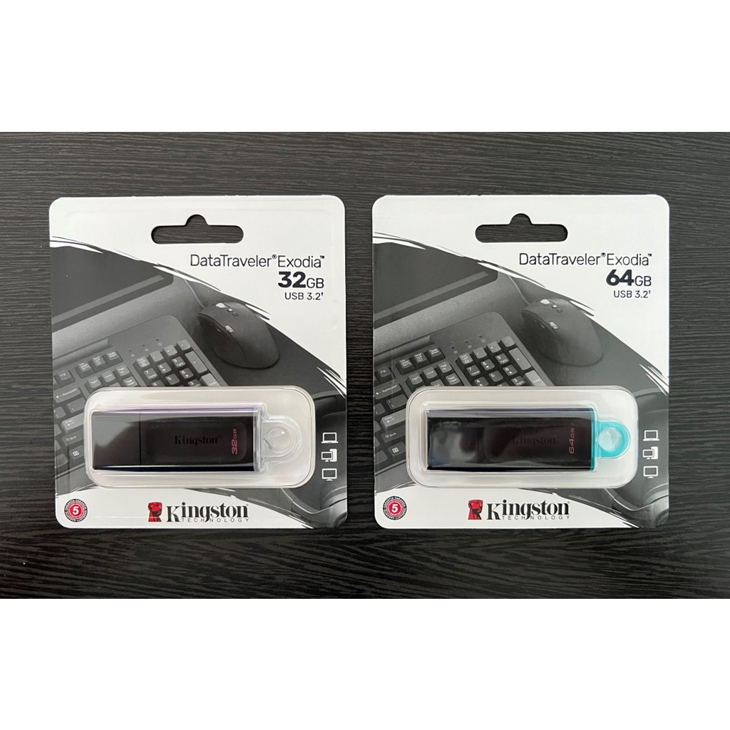 Flashdisk Kingston 32GB 64GB 128GB USB3.2 DataTraveler Exodia