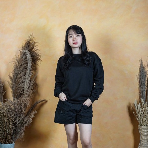 CATHERINE - SWEATER BASIC POLOS BAHAN TEBAL / SIZE M - XXL / STANDAR DISTRO