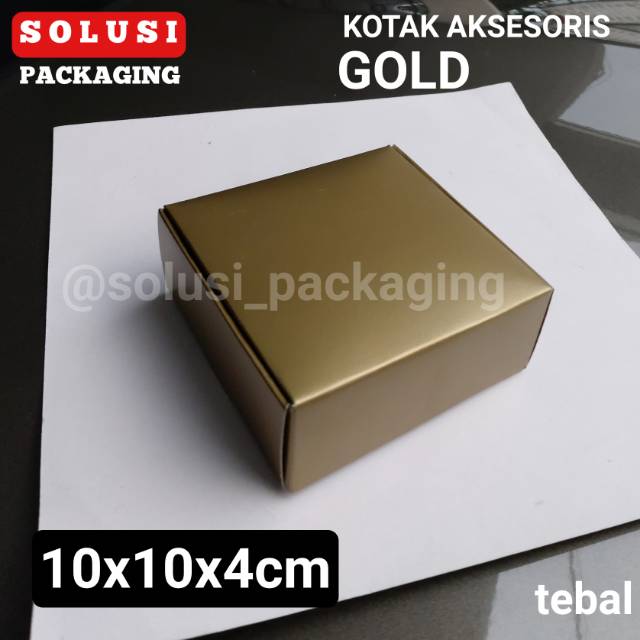 

36 PCS KOTAK GOLD 10X10X4/TEMPAT SOUVENIR/KOTAK KADO/BUNGKUS KADO KARDUS