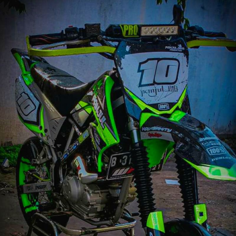 Set papan crf 250 + lampu led bar 6 mata pnp klx crf dtracker-6