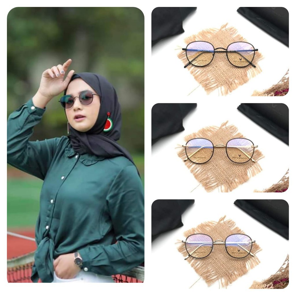 [COD] KACAMATA PHOTOCROMIC TERBARU WANITA PRIA KOREAN VINTAGE BERUBAH WARNA FRAME OPTIK 2261 FASHION