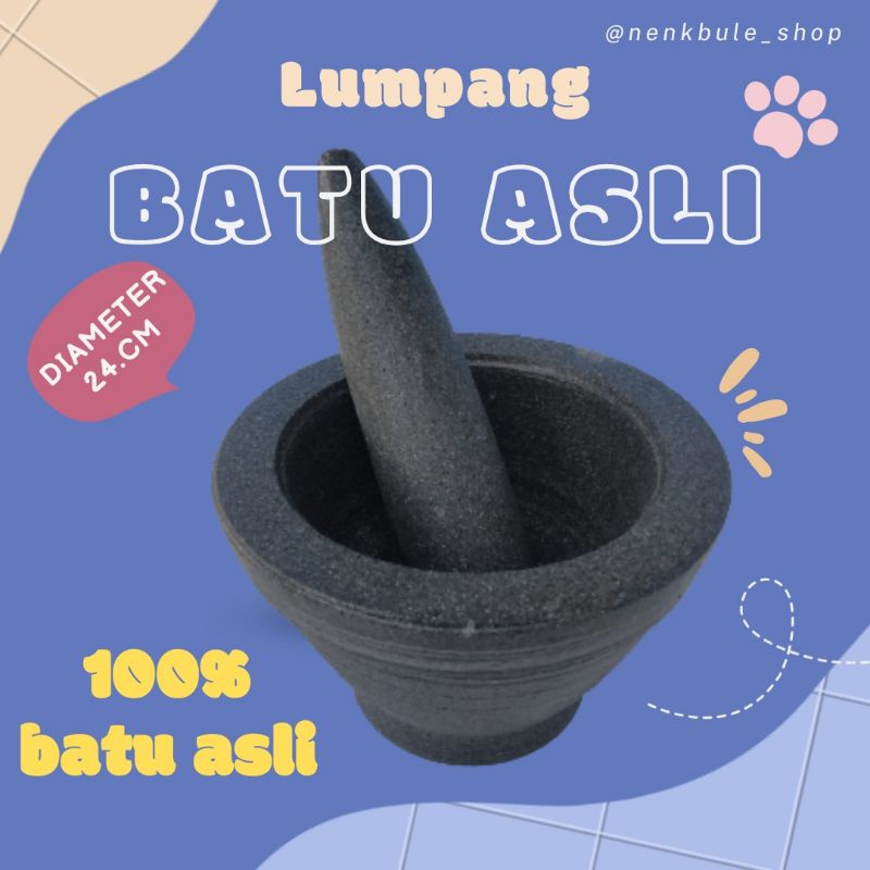 Lumpang Batu Asli 24 cm Lumpang Jumbo best seller termurah