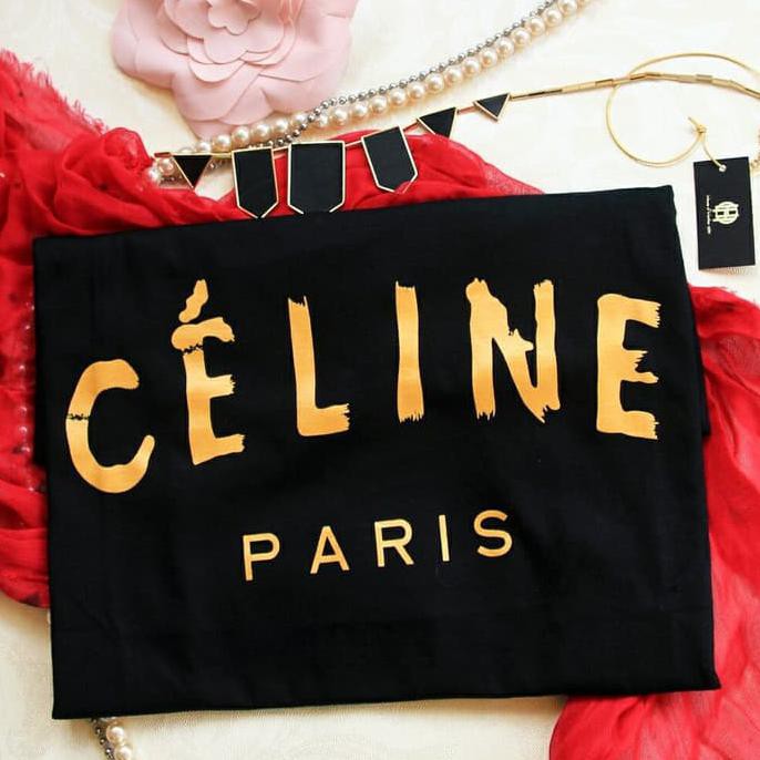 YUK BELI KAOS WANITA / TUMBLR TEE LENGAN PENDEK CELINE PARIS - HITAM CEPETAN..